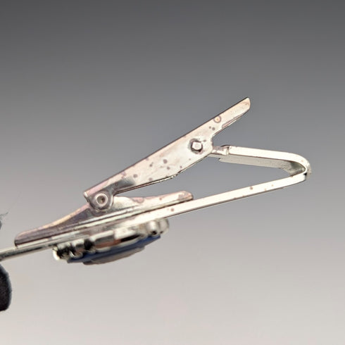 英国ウェッジウッド カフリンクス&ネクタイピン ブルージャスパー帆船丸形カメオ シルバーカラー台座ケース付