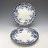 Pair of antique British Burlington pattern semi-porcelain side plates by Wedgwood & Co.