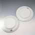 Pair of antique British Burlington pattern semi-porcelain lunch plates by Wedgwood & Co.