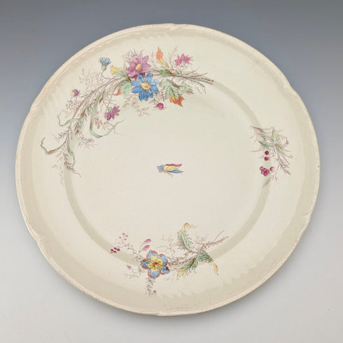 French Antique Japonism Design Hard Ceramic Side Plate Pair ②