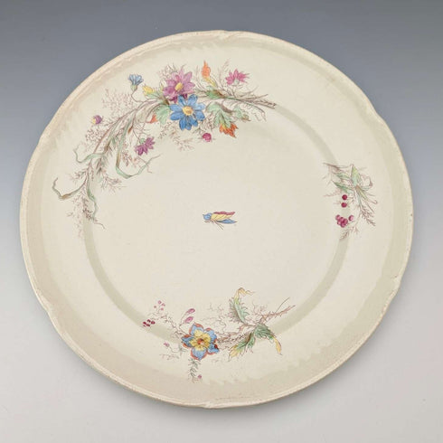 French Antique Japonism Design Hard Ceramic Side Plate Pair ②