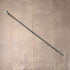 Antique British black shaft engraved sterling silver walking stick with rondelle handle, 86cm