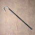 Italian Vintage Black Shaft Sterling Silver Horsehead Handle Walking Stick, 82cm