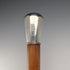 Antique Malacca Shaft Sterling Silver Rondelle Handle Walking Stick 87cm
