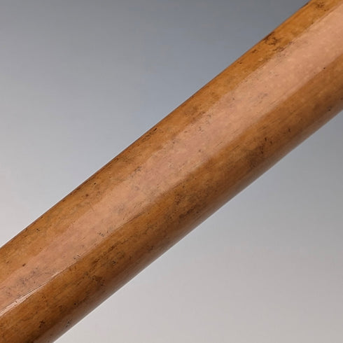 Antique Malacca Shaft Sterling Silver Rondelle Handle Walking Stick 87cm