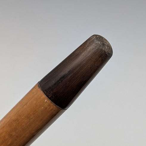 Antique Malacca Shaft Sterling Silver Rondelle Handle Walking Stick 87cm