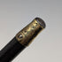 1904 British Antique Black Shaft Horn Clutch Handle Sterling Silver Decorated Walking Stick 90cm