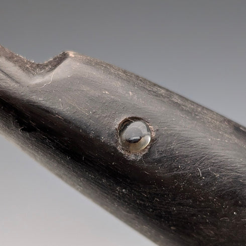 Vintage Carved Brown Shaft Heron Head Handle Walking Stick 91cm