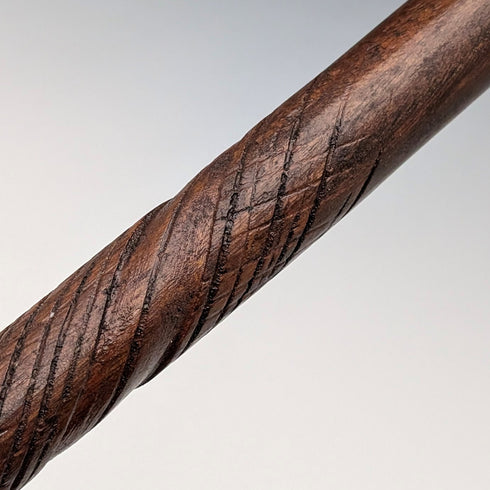 Vintage Carved Brown Shaft Heron Head Handle Walking Stick 91cm