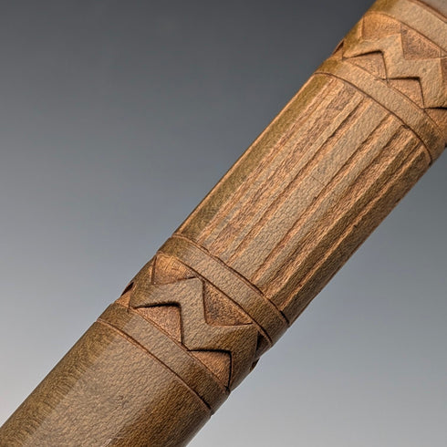 Vintage Carved Brown Shaft Eagle Head Handle Walking Stick 90cm