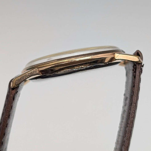 1950s Swiss Cauny men's wristwatch, 15 jewels, gold-plated case, in good working order