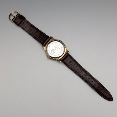 1950s Swiss Cauny men's wristwatch, 15 jewels, gold-plated case, in good working order