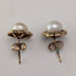 British Vintage Jewelry K9 Gold & Pearl Stud Earrings