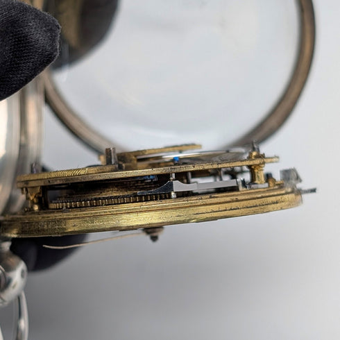 1839年英國古董懷錶,裝飾錶盤,鑰匙上弦,直徑52毫米,走時良好