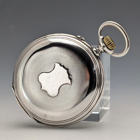 約1919年浪琴古董懷錶,純銀開面,走時良好