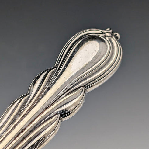 Antique British silver-plated fish server pair by Harrison Brothers & Howson