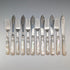 6-Pair British Antique Mother-of-Pearl Dessert Cutlery, Circa 1924, Barker Bros