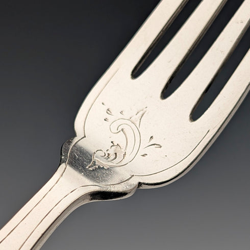 6-Pair British Antique Mother-of-Pearl Dessert Cutlery, Circa 1924, Barker Bros
