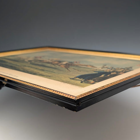 British antique framed print of racehorse Henry Alken "The High Metled Racer"