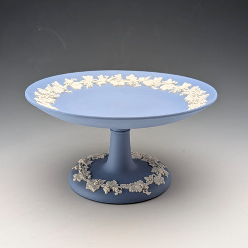 Vintage British Wedgwood Jasperware Tazza in Pale Blue