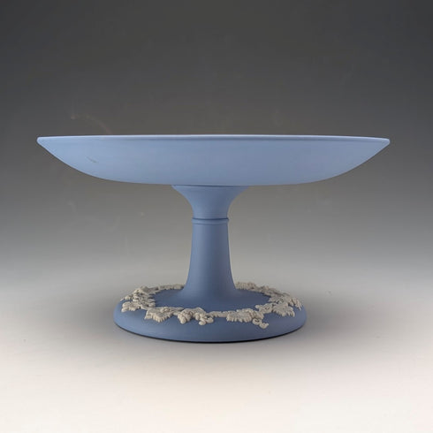 Vintage British Wedgwood Jasperware Tazza in Pale Blue