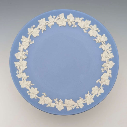 Vintage British Wedgwood Jasperware Tazza in Pale Blue