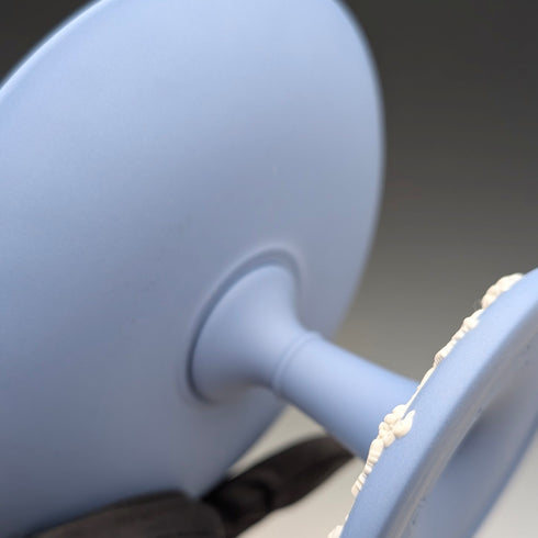 Vintage British Wedgwood Jasperware Tazza in Pale Blue