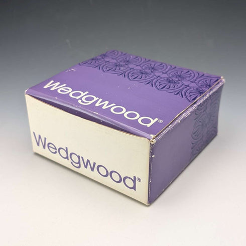 Vintage British Wedgwood Jasperware Heart-Shaped Trinket Box, Pale Blue, with Box and Instructions