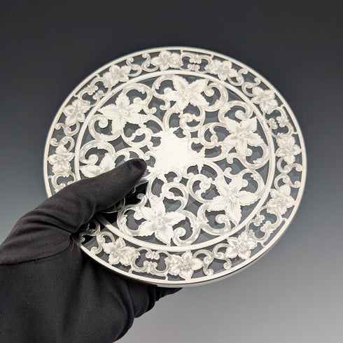 20世紀早期美國銀質包覆隔熱墊,韋伯斯特公司