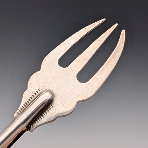 1922 British Antique Small Fork with Mother-of-Pearl Handle and Pure Silver Blade, Adie & Lovekin Ltd