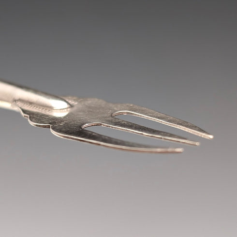 1922 British Antique Small Fork with Mother-of-Pearl Handle and Pure Silver Blade, Adie & Lovekin Ltd