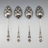 Set of 4 late 19th century British antique silver plate berry spoons by William Howe