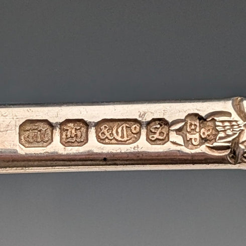 Set of 4 late 19th century British antique silver plate berry spoons by William Howe