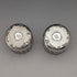 1898 British Antique Silver Lid Mini Cut Glass Jar Pair, Hilliard & Thomason