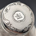 1898 British Antique Silver Lid Mini Cut Glass Jar Pair, Hilliard & Thomason