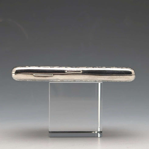 1886 British Antique Sterling Silver Double-Opening Small Card Case, 64g, William Oliver