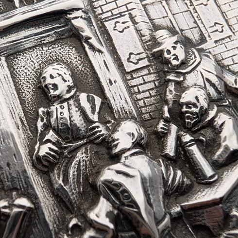 1948年 オランダヴィンテージ シルバー製 シガレットボックス ウッドインナー