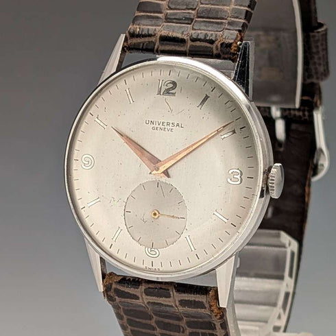 1940s Swiss Universal Men's Wristwatch, Mechanical, Cal. 262, Alloy Case, Good Working Condition