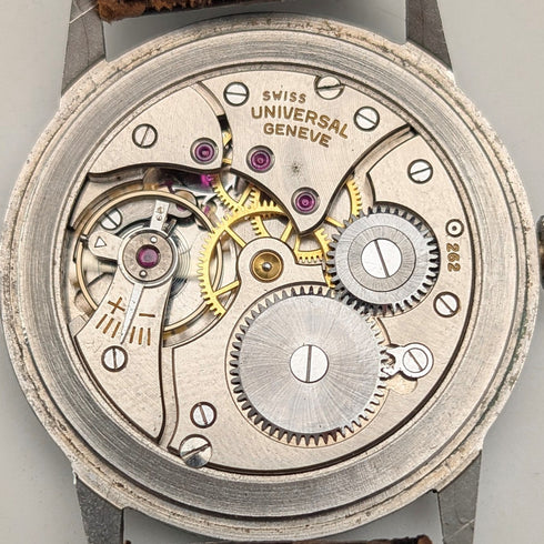 1940年代 スイス UNIVERSAL 紳士用腕時計 機械式 Cal.262 合金ケース 動作良好