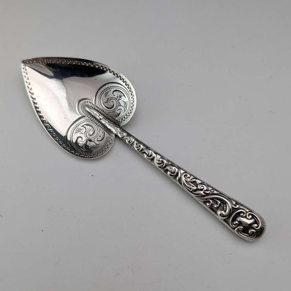 1897年英國古董純銀心型茶葉罐勺,10.4克