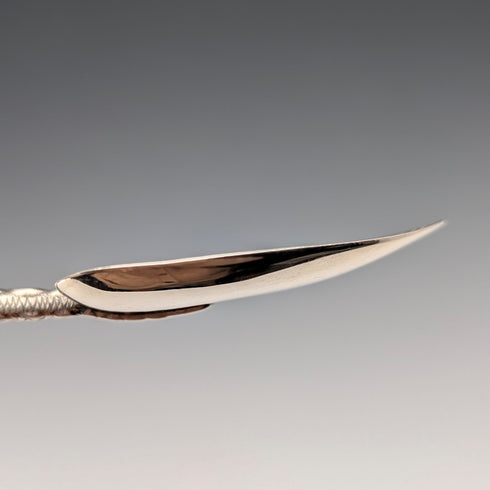 1897年 英国アンティーク 純銀製 ハート型ティーキャディースプーン 10.4g