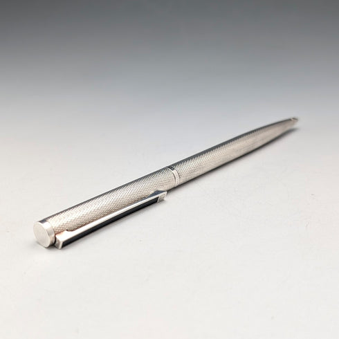 ドイツヴィンテージ ダンヒル ベースメタル製 ボールペン ケース、クロス付き