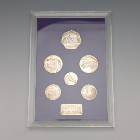 1973年 英国アン王女ご成婚記念 純銀コイン6枚セット 銀重量50g Ppbjoy Mint ltd