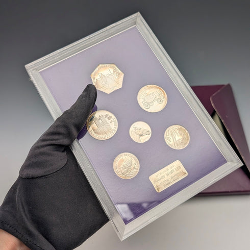 1973年 英国アン王女ご成婚記念 純銀コイン6枚セット 銀重量50g Ppbjoy Mint ltd
