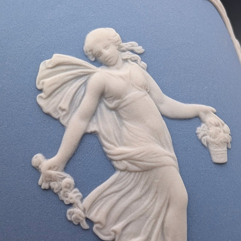 英国ヴィンテージ ウェッジウッド ジャスパーウェア製 ティーキャディーボックスペア