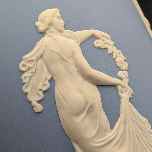 英国ヴィンテージ ウェッジウッド ジャスパーウェア製 ティーキャディーボックスペア