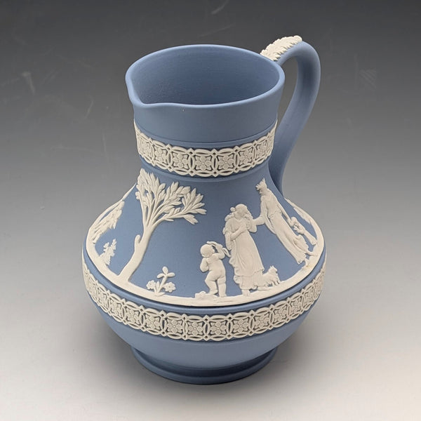 英国ヴィンテージ ウェッジウッド ジャスパーウェア製 ジャグ 箱・カタログ付き