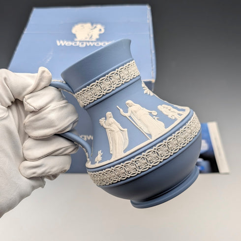 英国ヴィンテージ ウェッジウッド ジャスパーウェア製 ジャグ 箱・カタログ付き
