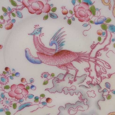 1920年代 英国ミントン ティーカップトリオ ピンクコカトリス マイヤー・エンポーリアム特注品⑤