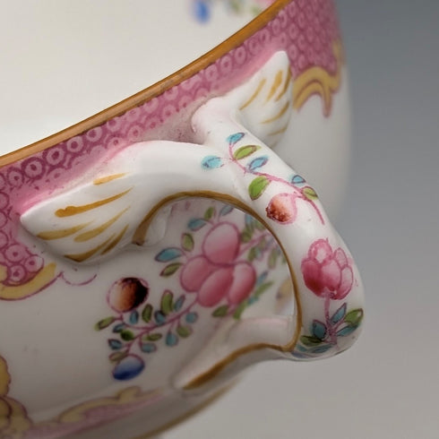 1920年代 英国ミントン カップ&ソーサー ピンクコカトリス マイヤー・エンポーリアム特注品